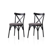 Hanah Home Set stolica Ekol-291 V2, 60x50x98 cm, 2 komada, Tamnosive