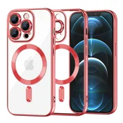 Ovitek Techsuit Luxury Crystal MagSafe za iPhone 12 Pro Max - rdeč