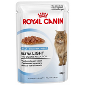 10 + 2 gratis! Royal Canin mokra hrana 12 x 85 g - Ultra Light v želeju