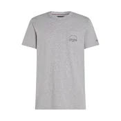 TOMMY HILFIGER Majica Arch siva/črna