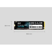 Silicon Power a60 256gb m.2 nvme sp256gbp34a60m28 Ssd ( 24744 )