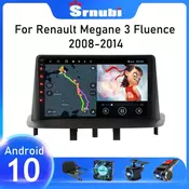 Srnubi Android 10 Car Radio For Renault Megane 3 Fluence 2008-2010 2011 2012 2013 2014 Multimedia Player GPS Navigation 2Din DVD