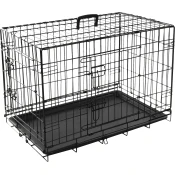 Kovinski boks za pse Keo črn 77x47x54cm Flamingo - L - 93 x 57 x 62cm