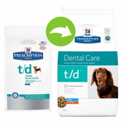Hills Prescription Diet t/d Mini Dental Care - piščanec - Varčno pakiranje: 2x3 kg
