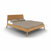 Zakonska postelja iz masivnega hrasta 200x200 cm v naravni barvi Twig – The Beds