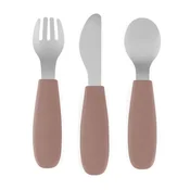 PETITE&MARS Set pribora iz nerjavečega jekla Take&Match Velvet Latte 12m+