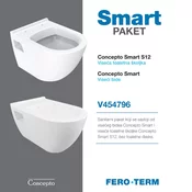 Paket toaletna viseca školjka i bide Concepto Smart
