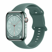 BStrap Smooth Silicone pašček za Apple Watch 42/44/45mm, beedle green