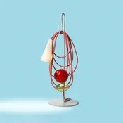 Namizna svetilka Foscarini Filo LED, Smaragdni kralj - Dnevna soba/jedilnica - Dizajn - siva, bela, rdeča, zelena - Kovina