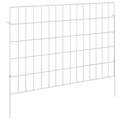 Vidaxl Ograja za vrt z žeblji 48 szt. 75 x 50 cm Mesh Pocinkano jeklo