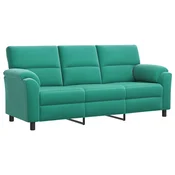 vidaXL Kavč Turkizna 214 x 85 x 93 cm Žamet