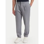 Calvin Klein Hlače iz tkanine LV04LF607G Siva Tapered Fit