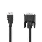 HDMI DVI Kabel | HDMI m – DVI-D 24+1-Pin m | 2.0 m | Crni | Bulk | NEDIS