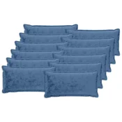 Vidaxl Dekorativna blazina 12 kos HOUTEN Svetlo modra 40 x 80 cm