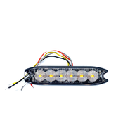 KAMAR Opozorilna LED luč 6xLED, tanka, 20W, 3 načini, 12/24V [LW0038-2]