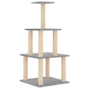 Penjalica za macke sa stupovima za grebanje svjetlosiva 111 cm