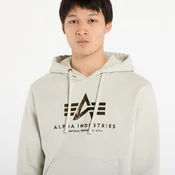 Mikina Alpha Industries Basic Hoodie BL Effect Print Stone M