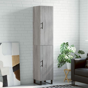 Vidaxl Visoka omara siva sonoma 34,5x34x180 cm inženirski les