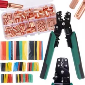 OEM Set Klešče za Stiskanje – 250 Tulejk + 328 Termokrčljivih Cevi | 0,5–6 Mm2