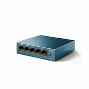 TP-LINK Switch LS105G LiteWave Gigabit 5xRJ-45/10/100/1000Mbps/metalno kucište plavi