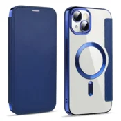 Maska na preklop Coral Mag Case Book za iPhone 15 plava