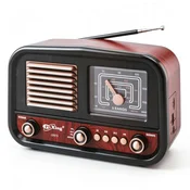 Pu Xing Retro Radio J2BTS sa Solar Panel - AM/FM/SW + Bluetooth + USB/TF MP3 plejer