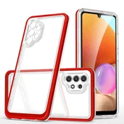 Hurtel ovitek Clear 3in1 za Samsung Galaxy A32 5G, rdeč
