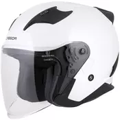 Cassida Reflex 2.0 Solid otvorena motociklisticka kaciga bijelo-crne boje