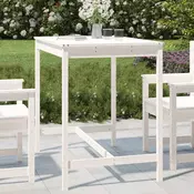 Vidaxl vidaXL Vrtna miza bela 121x82,5x110 cm masivni borov les