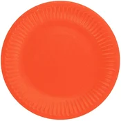 GoDan Papirnati krožniki, enobarvni, rdeči, 18 cm, 6 kosov.