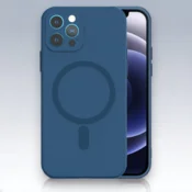 Infostyle Silikonski ovitek Protect MagSilicone za iPhone 15 Pro Max s tehnologijo MagSafe Temno modra/Silikon