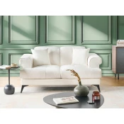 Kavč Berwyn 2371 (Bela) Bela, 160x85x88cm, Blago, Noge: Kovina