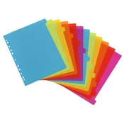 Kazalo, plastično, A4 maxi, 12 predalov, VIQUEL, Happy Fluo, plastično