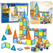 slomart LEAN TOYS Magnetski gradbeni bloki - 3D vozila, 138 el.