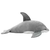 vidaXL Plišasta igrača delfin siv