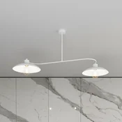 EMIBIG LIGHTING Stropna svetilka Foster, 2-svetilna, 100 cm, bela, kovina, E27 - Dnevna soba/jedilnica - Sodobni