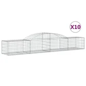 Vidaxl Obokane gabion košare 10 kosi 300x50x40/60 cm pocinkano železo