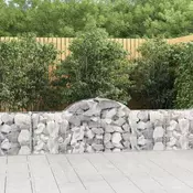 Gabionska košara s lukom 200 x 30 x 60/80 cm pocincano željezo