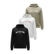 JACK & JONES Majica JJAVERY kaki/češnjevo rdeča/črna/pegasto bela