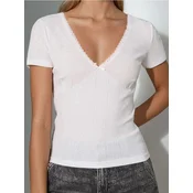 Sinsay - Rebrasta bluza - krem