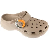 Crocs Classic Platform Dipped Buckle Clog Bež