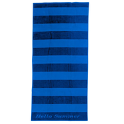 Svilanit prugasti ručnik za plažu - plavi, 85x180 cm