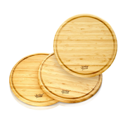 Klarstein 3-delni komplet, bambusovih desk za zajtrk, okrogle, 25x1,6 cm (OxH), enostavno vzdrževanje (BW-10191-001)