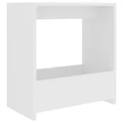 Vidaxl Stranska mizica bela 50x26x50 cm iverna plošča