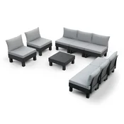 Set vrtnega pohištva Elements II z 8 sedeži grafit