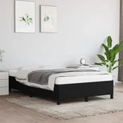 shumee vidaXL Posteljni okvir brez vzmetnice, črne barve, 120x200 cm, oblazinjen s tkanino
