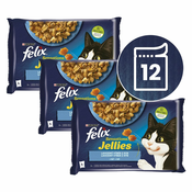 Vrečke FELIX Sensations Jellies, okusen izbor rib v želatini 12x85 g