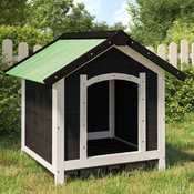 vidaXL Pasja uta siva 65x65x61,5 cm trdna borovina