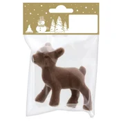 Figura srne iz plastike, 7 cm x 3 cm x 8 cm, rjava