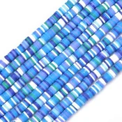 Perle od polimerne gline 6*1 mm plavi mix